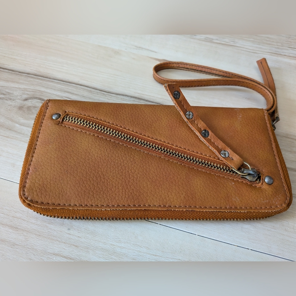 Free People Brown Vegan Wristlet Wallet - Picture 8 of 8